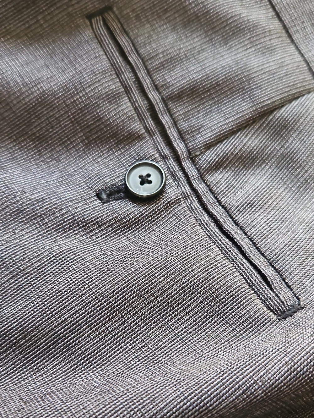Flat Front Men's Gray Dress Trousers